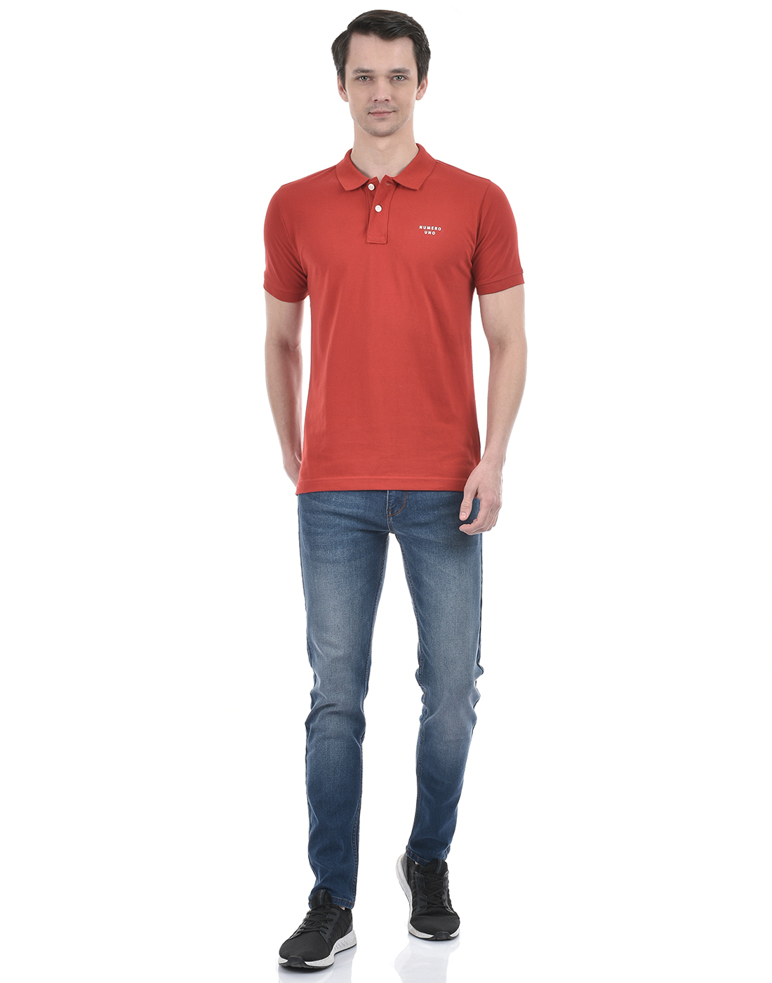 Numero Uno Men Logo Print Red T-Shirt